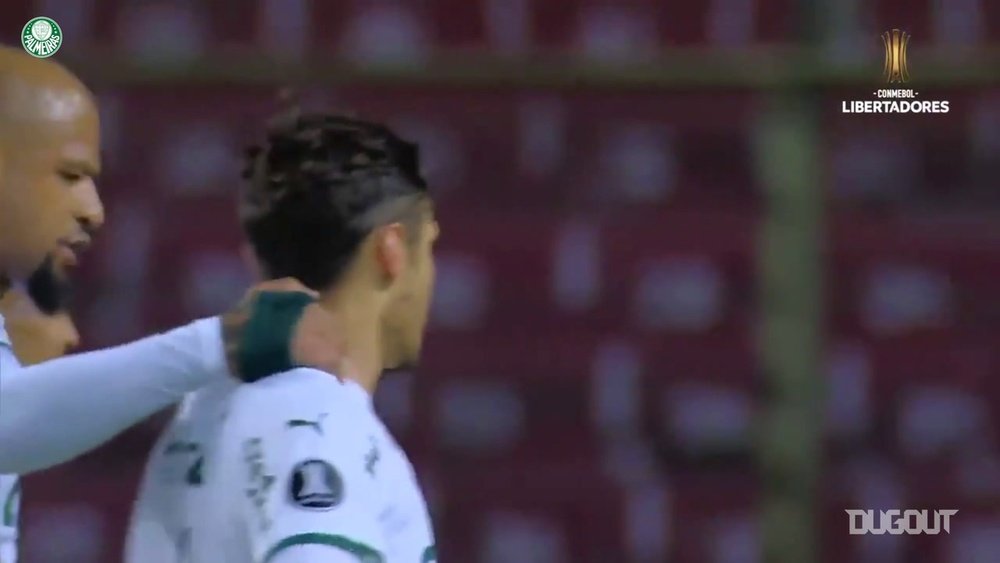 Raphael Veiga's goal was the difference for Palmeiras against Independiente. DUGOUT