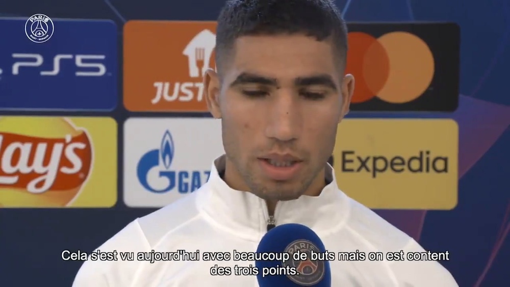 Hakimi: Un vrai match de Ligue des Champions. dugout