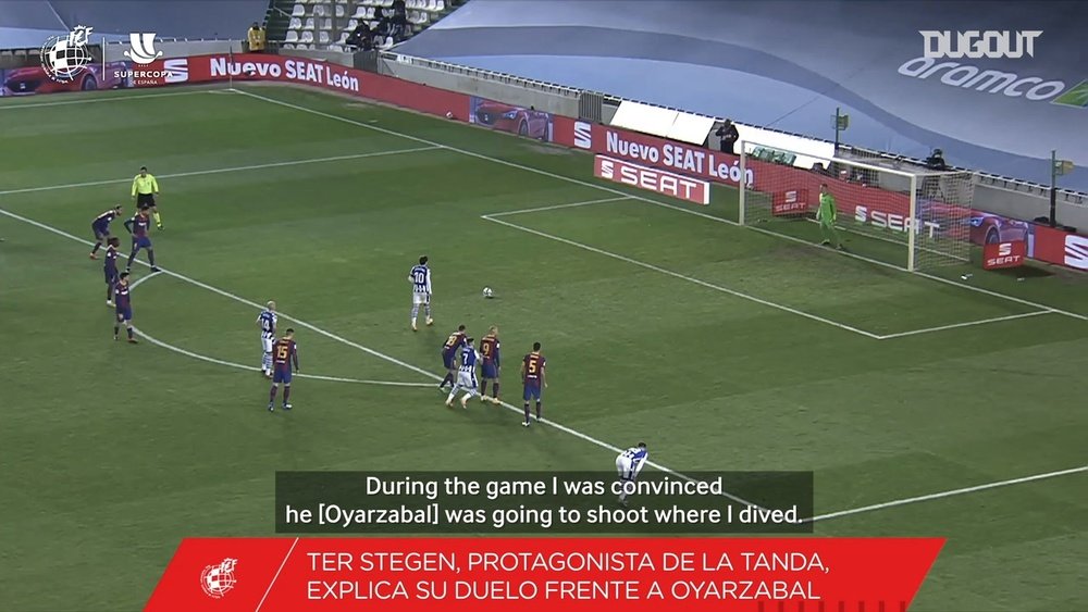 Ter Stegen was Barca's hero in the shootout against Sociedad. DUGOUT