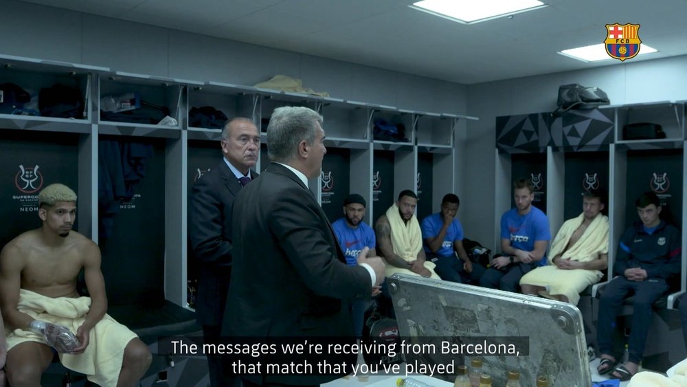 VIDEO: Laporta's dressing room speech after 'El Clsico' VIDEO: Laporta's dressing room speech after 'El Clsico'