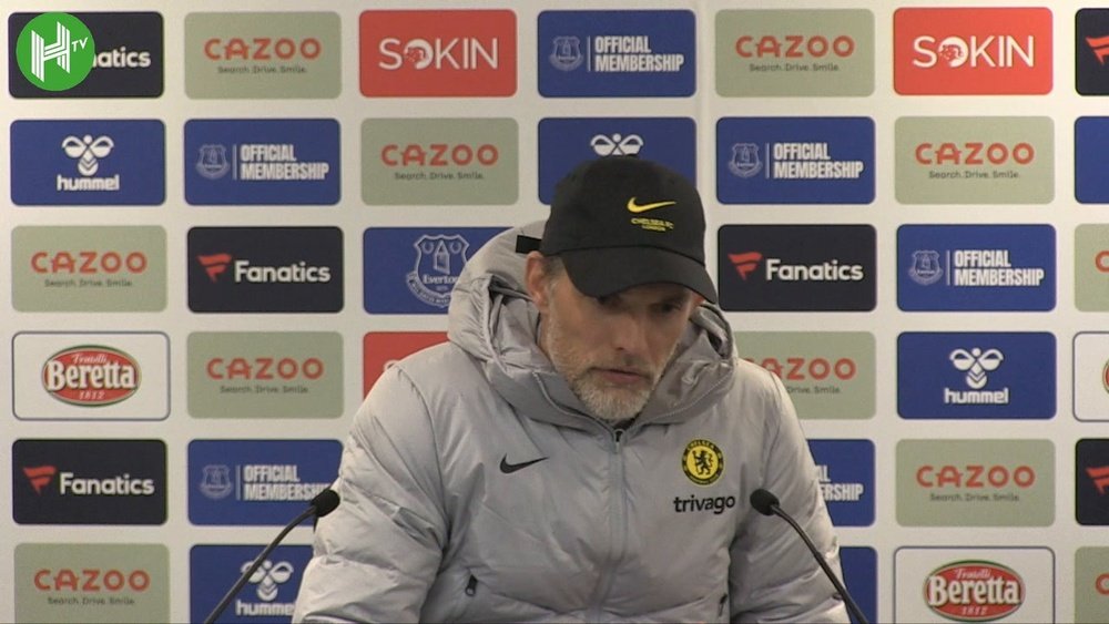 Thomas Tuchel spoke after Chelsea were beaten by Everton. DUGOUT