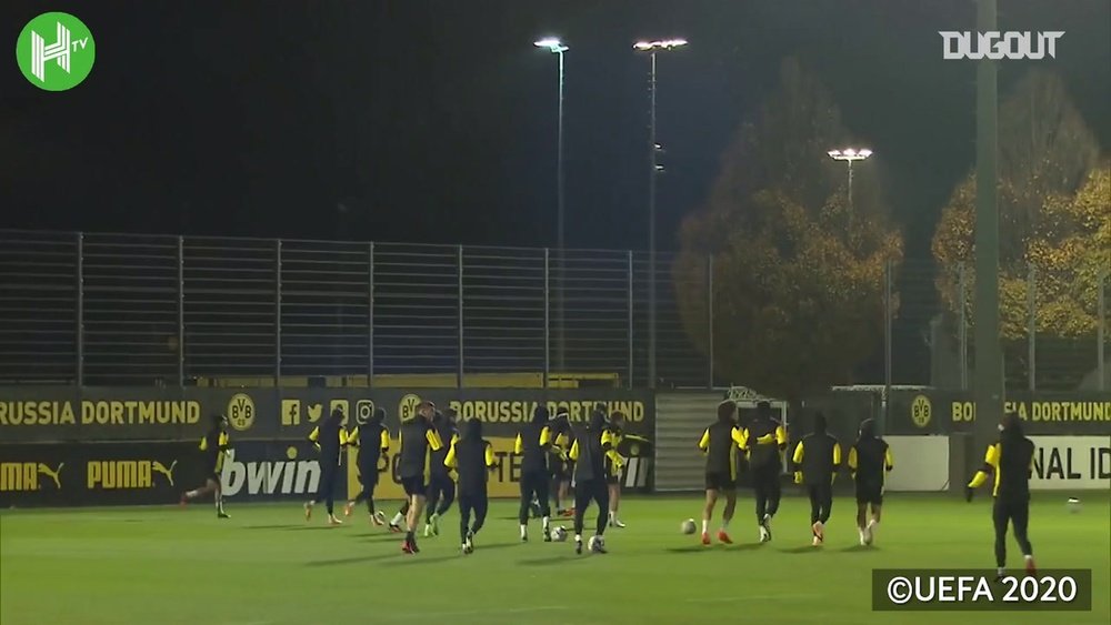 Borussia Dortmund treina com Haaland e companhia para duelo contra Brugge. DUGOUT