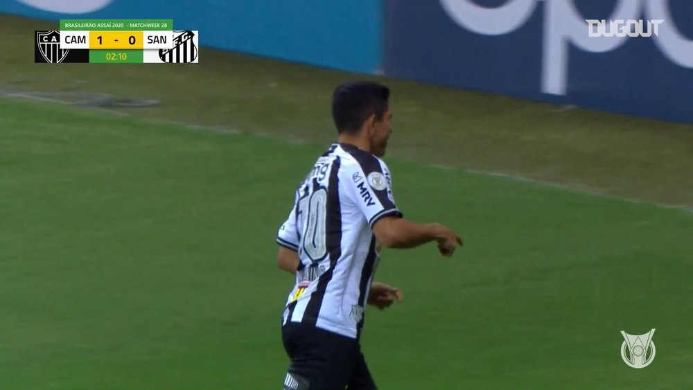 Santos were beaten 2-0 at Atletico Mineiro in the Brasileirao. DUGOUT