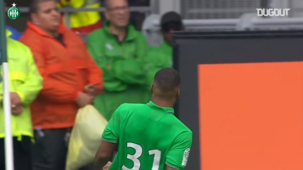 Arnaud Nordin scored on his Ligue 1 debut for St Etienne in 2016. DUGOUT