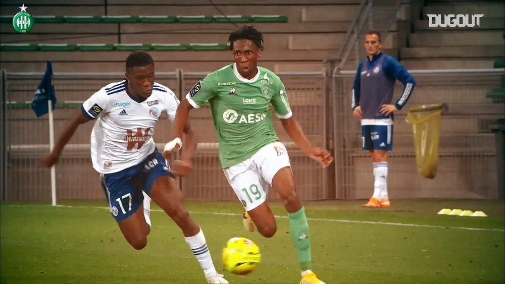 Yvan Neyou has already made 11 appearances for St Etienne. DUGOUT