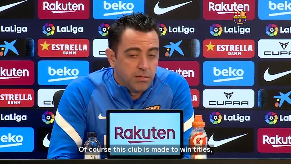 Xavi spoke ahead of Barca's game with Mallorca. DUGOUT