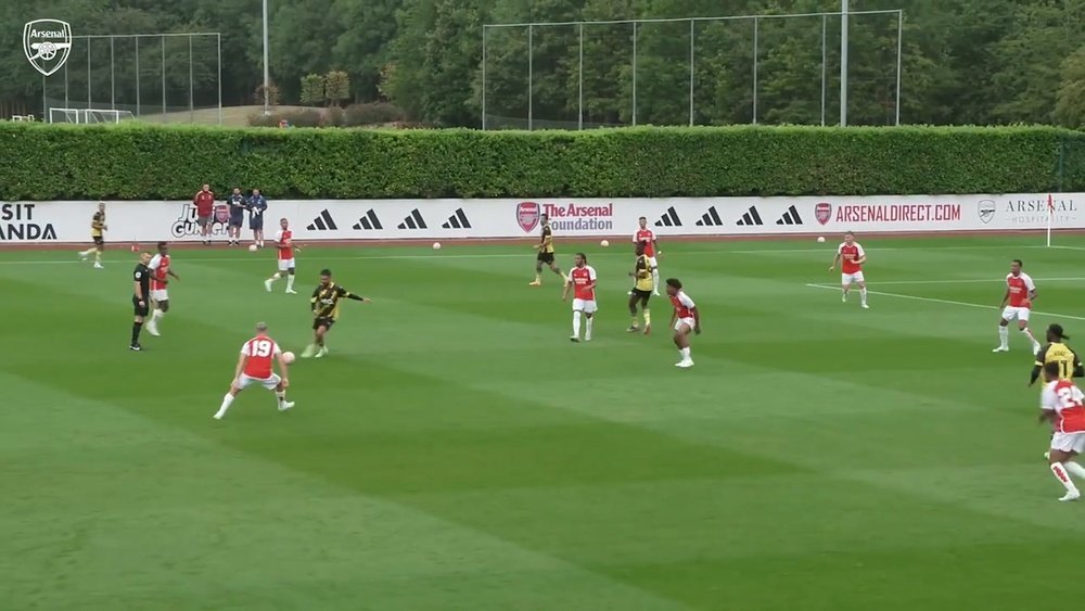 Arsenal kicked off their preparations for the 2023/2024 season. Screenshot/DUGOUT