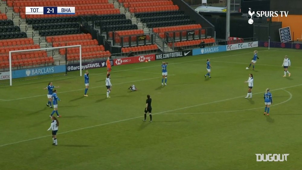 Alex Morgan's first goal for Spurs Women. DUGOUT