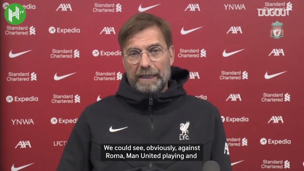 Klopp says his side must take all three point against United on Sunday. DUGOUT
