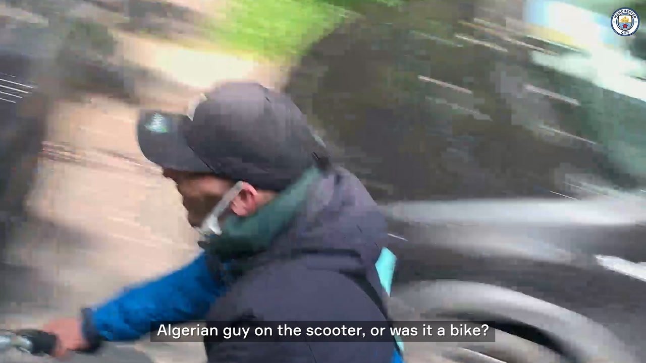 VIDEO: Algerian fan chases Man City team bus in Paris