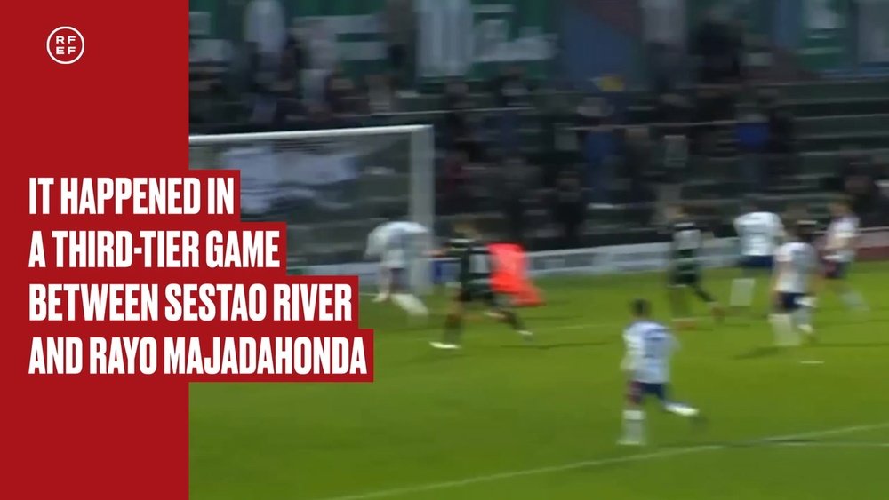 A Sestao fan behind Sarr's goal hurled racist insults at him. DUGOUT