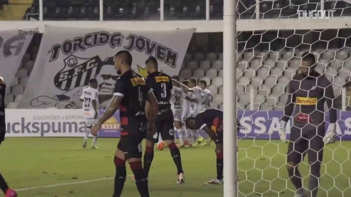 VÍDEO: Os gols do Santos na vitória sobre o Ituano na Vila Belmiro
