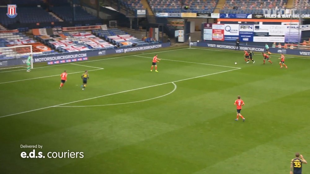 Stoke City won 0-2 at Luton Town in the Championship. DUGOUT