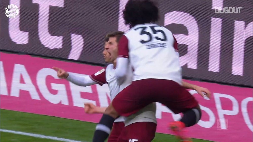 Thomas Muller broke the deadlock for Bayern. DUGOUT