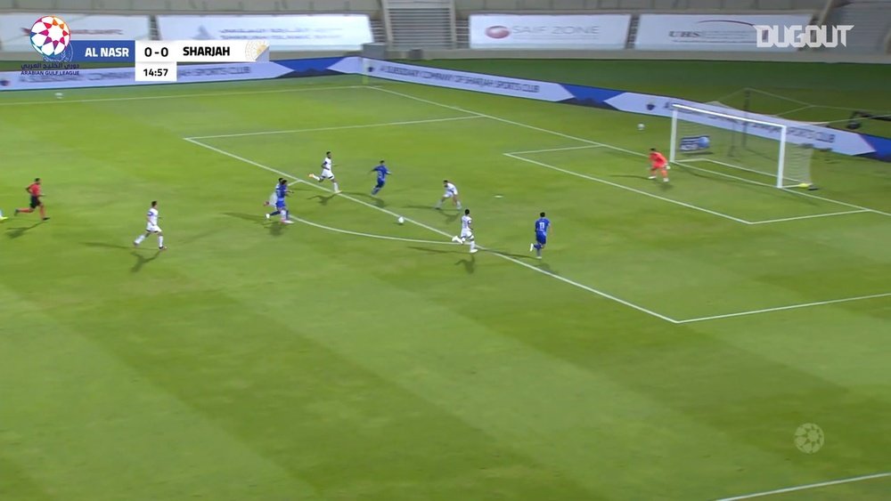 Sharjah beat Al-Nasr 2-1 thanks to two penalties. DUGOUT