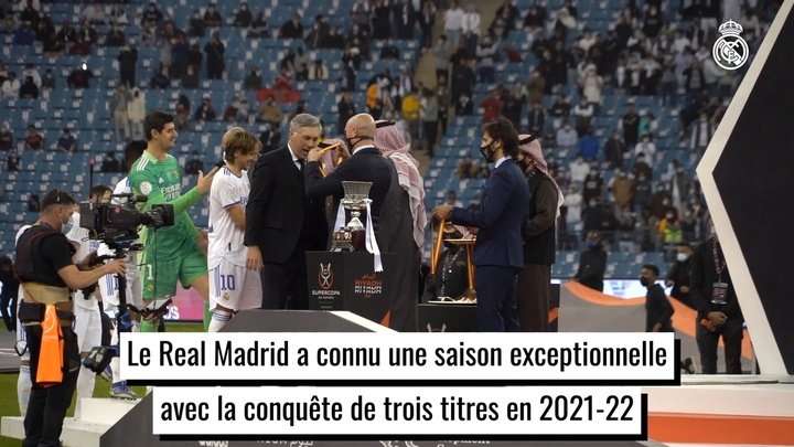 VIDÉO : Le triplé du Real Madrid en 2021-22. dugout