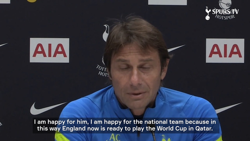 Conte was full of praise for Harry Kane ahead of the Leeds game. DUGOUT