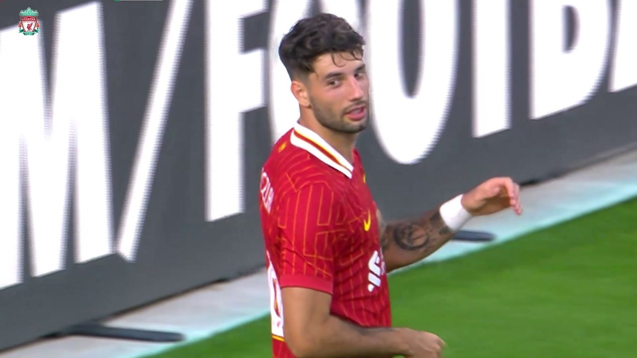 Szoboszlai netted Liverpool's first goal of their pre-season. DUGOUT