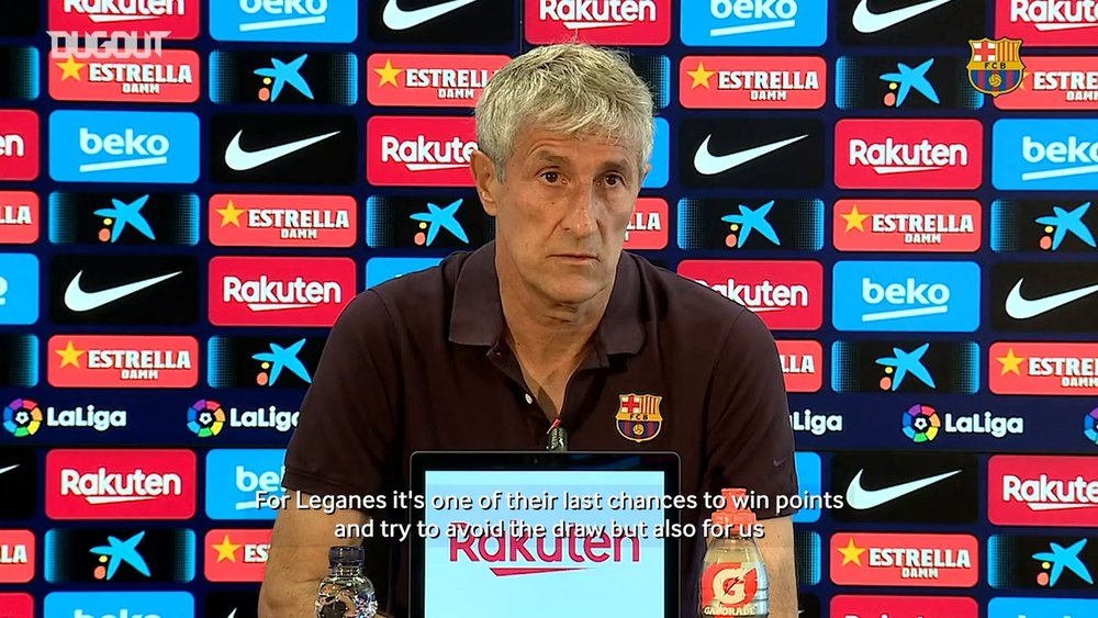 Quique Setién speaks out on Barcelona's challenges for the title. DUGOUT