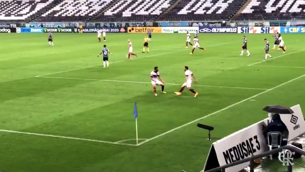 Flamengo scored four times in the second half v Gremio. DUGOUT