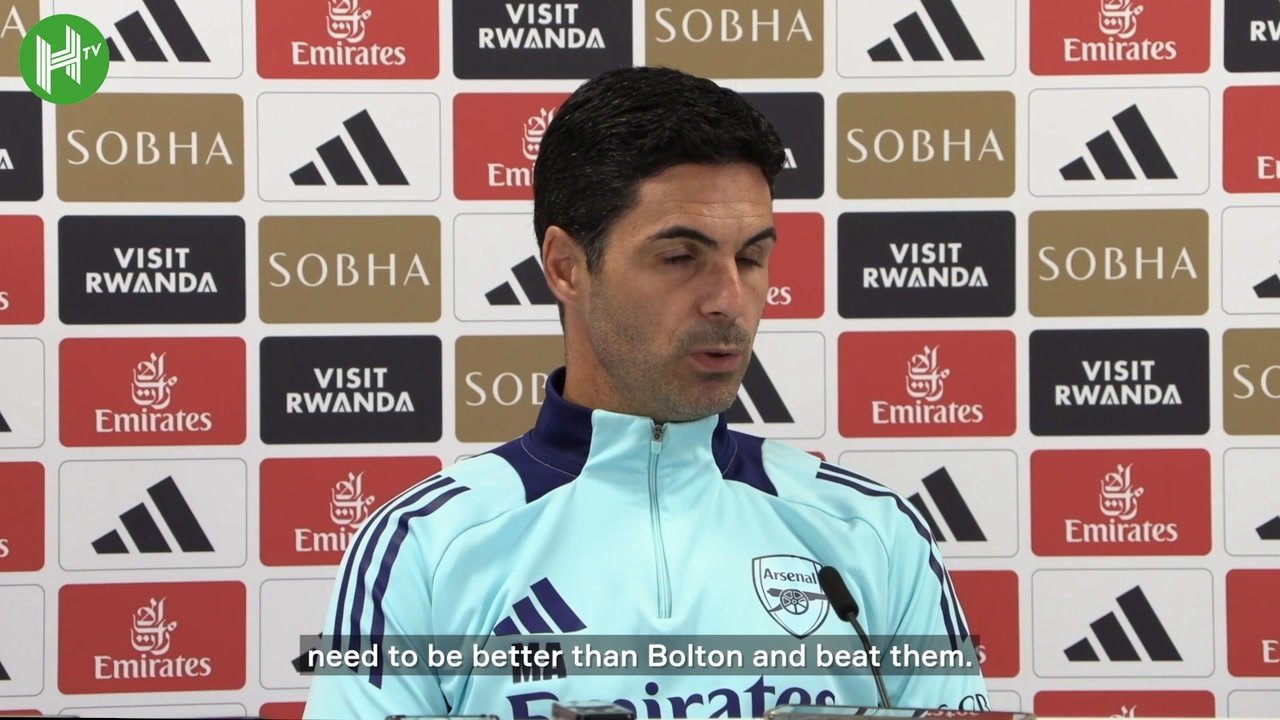 Arteta gave a pre-match press conference ahead of Arsenal's Carabao Cup third-round tie. DUGOUT