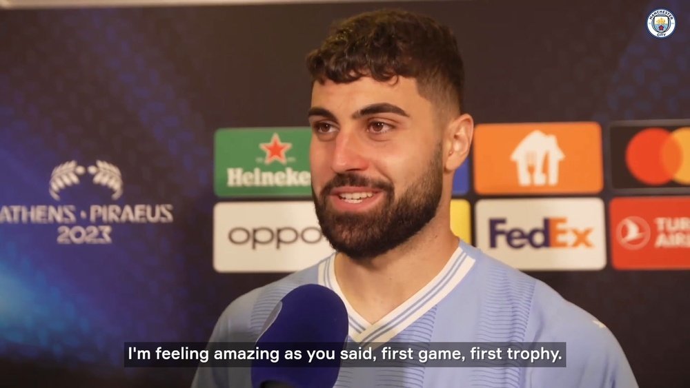 Gvardiol won his first title with Man City on Wednesday. DUGOUT