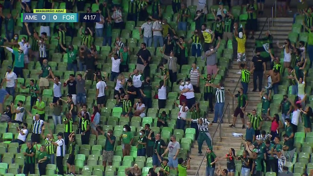 America MG got a 2-1 victory over Fortaleza in the Brasileirao. DUGOUT