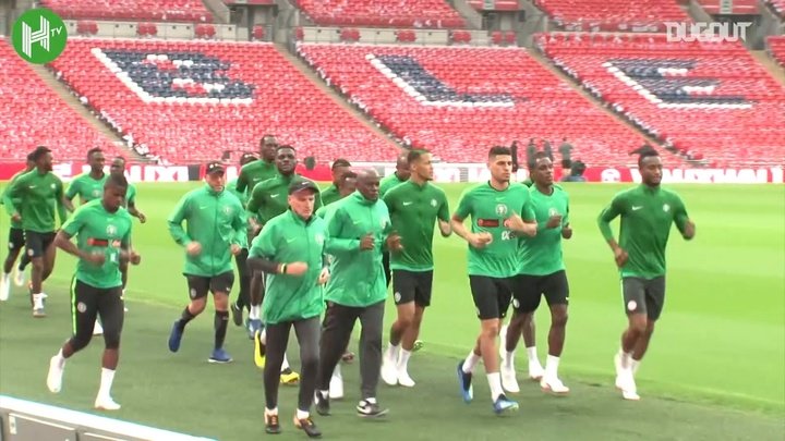 VIDEO: Nigeria forward Iwobi trains before England clash