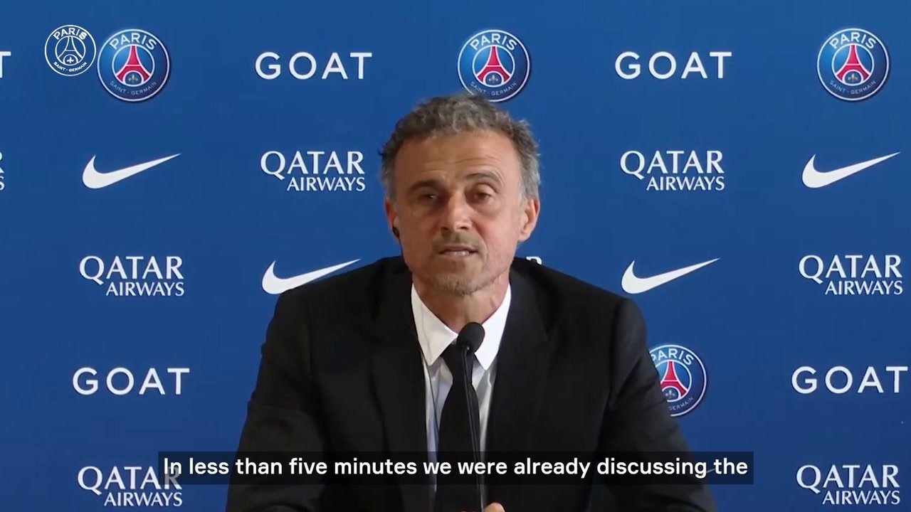 PSG finally announced Luis Enrique as their new coach. Screenshot/DUGOUT