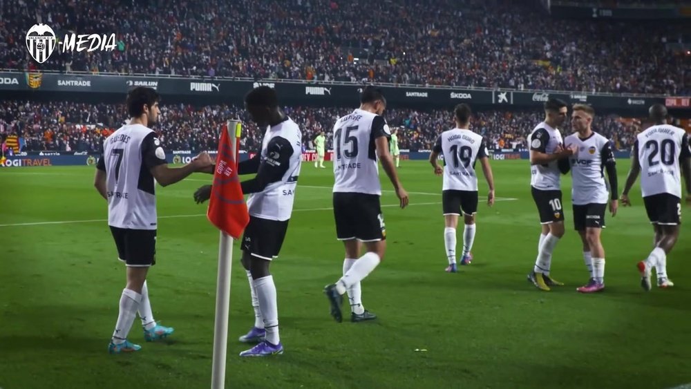 Desde dentro: el pase del Valencia a la final. Captura/DUGOUT