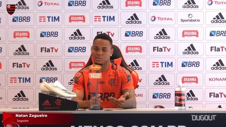 VÍDEO: Natan fala sobre ser capitão do Flamengo aos 20 anos