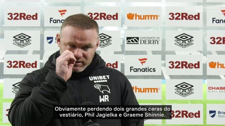 VÍDEO: Rooney aliviado ao tirar Derby County da lanterna na Championship