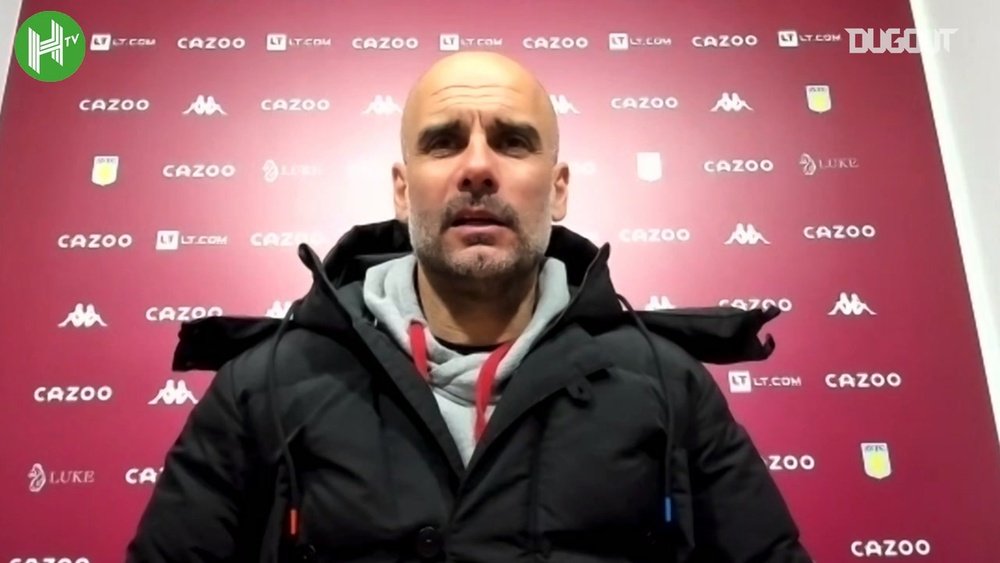 Guardiola reflects on City's win v Villa, focusing on former 'Sky Blue' Douglas Luiz. DUGOUT