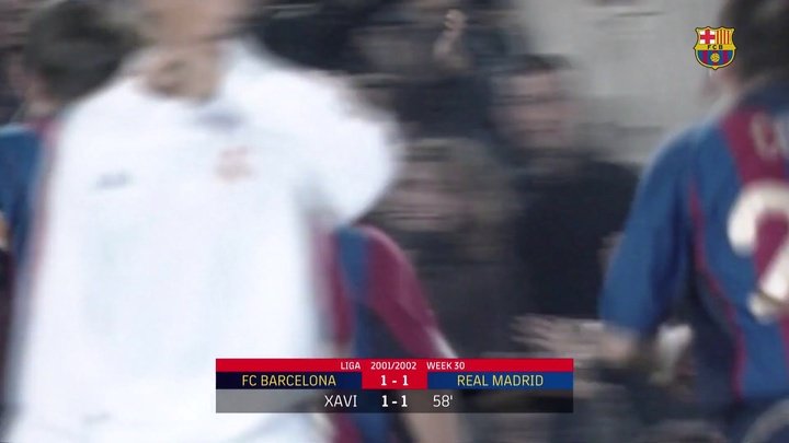 VIDÉO : Le premier but de Xavi dans le Clásico