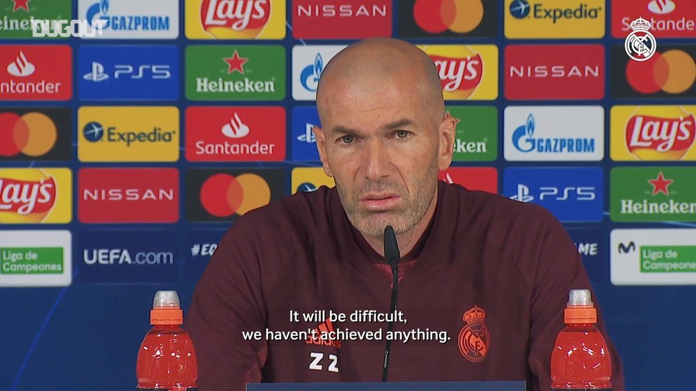 Zinedine Zidane is not expecting an easy game v Atalanta. DUGOUT