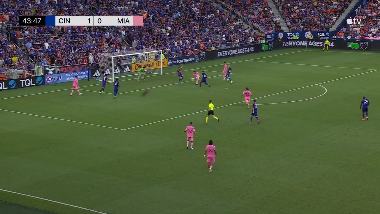 Messi's unfortunate night vs Cincinnati