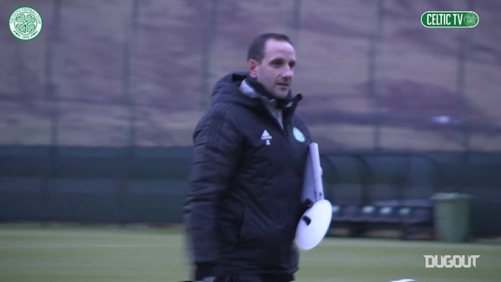 VIDEO: Celtic train ahead of the journey North to face Ross County