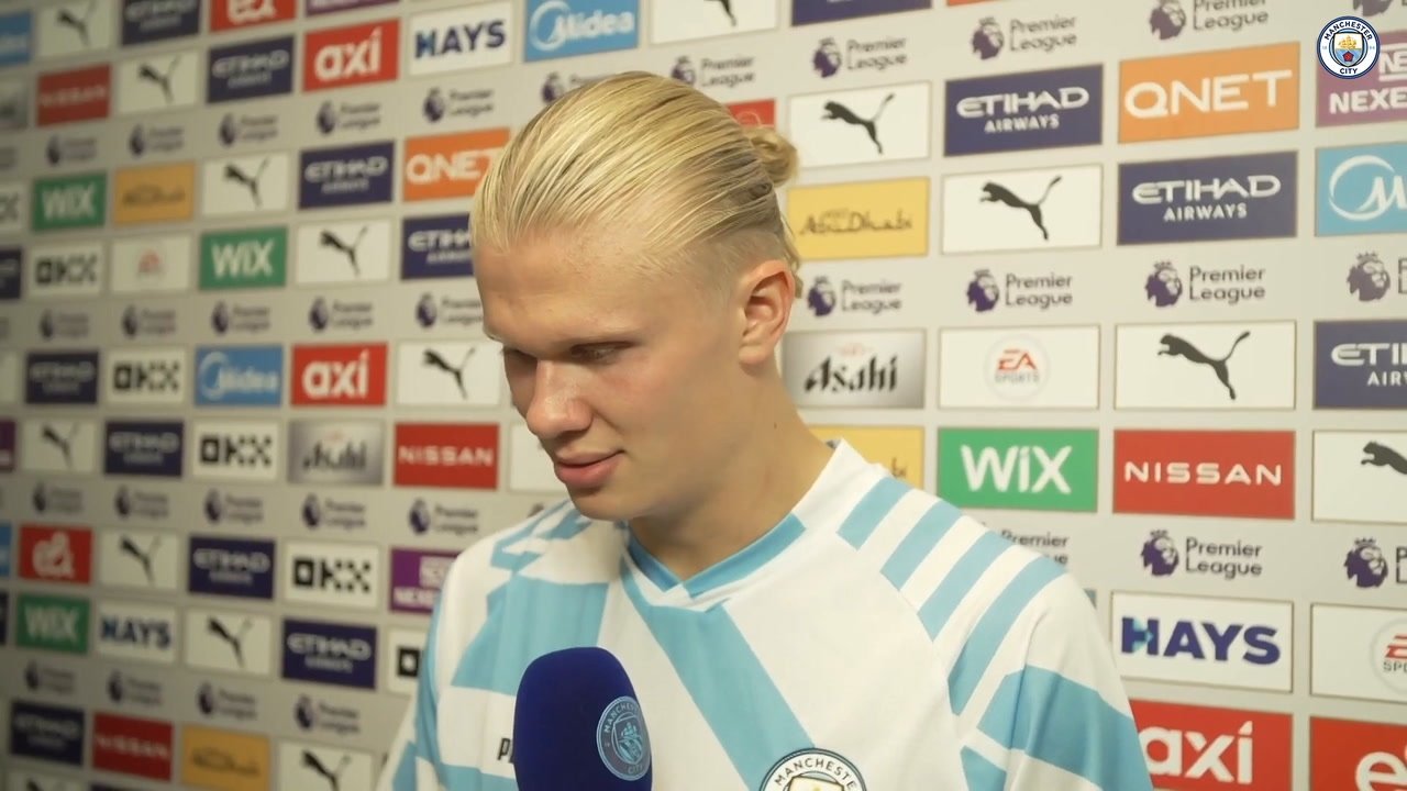 VIDEO: Haaland on his first Man City hat-trick