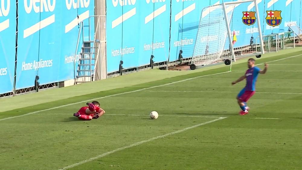 Barça y Cornellà empataron a dos goles en un amistoso. Dugout