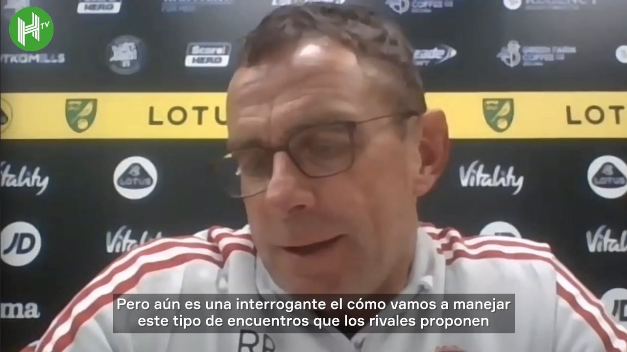 Rangnick valoró el rendimiento de su equipo ante el Norwich. DUGOUT