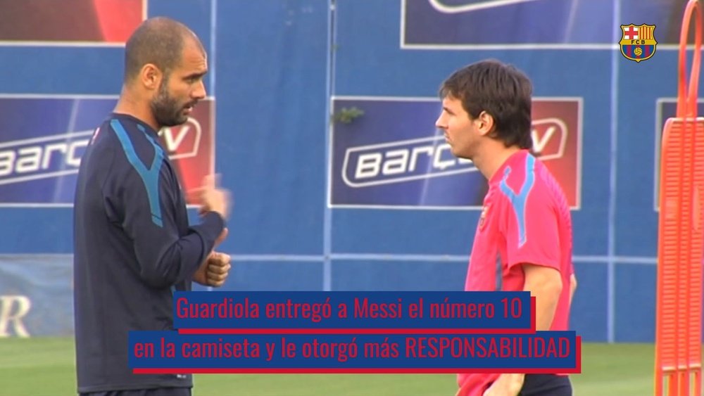 Pep cambió a Messi y Leo ayudó a Guardiola a ganar todo. DUGOUT