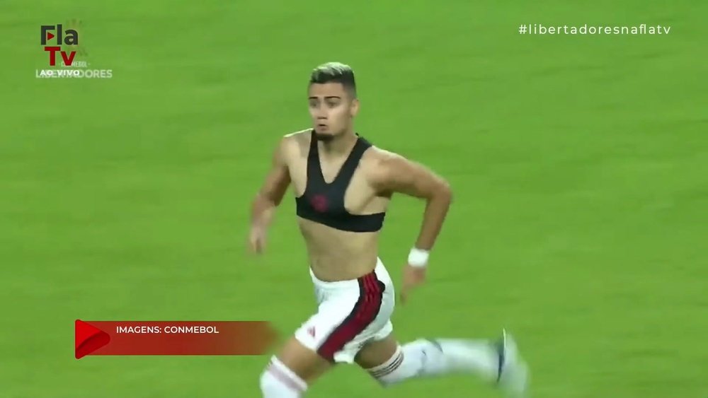 Andreas Pereira scored a great goal as Flamengo scored v Tolima. DUGOUT