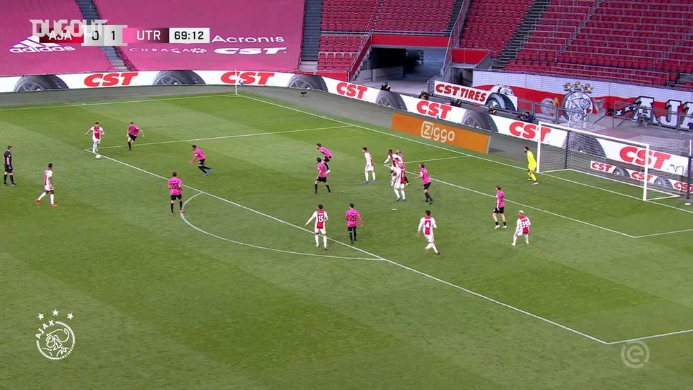 Edson Alvarez got a leveller as Ajax drew with Utrecht. DUGOUT