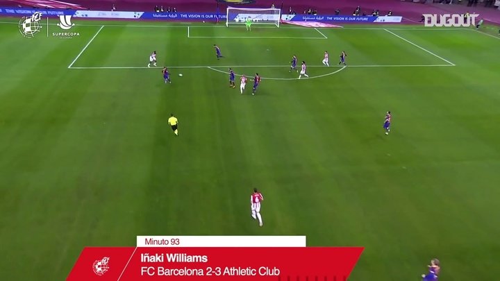 VIDEO: la prodezza di Williams regala la Supercoppa all'Athletic Bilbao