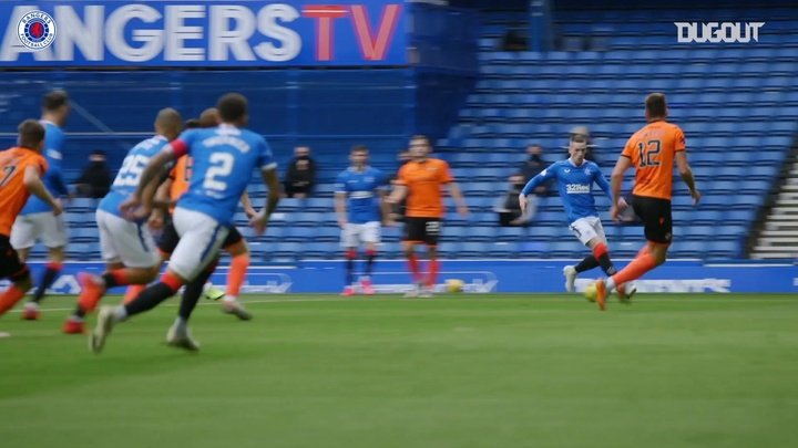 VIDEO: Ryan Kent finishes off flowing Rangers move vs Dundee Utd