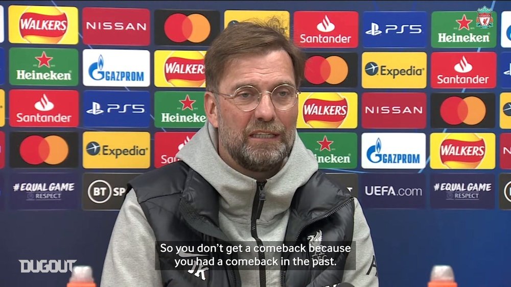Jurgen Klopp has spoken about the lack of fans at Anfield for the RM game. DUGOUT