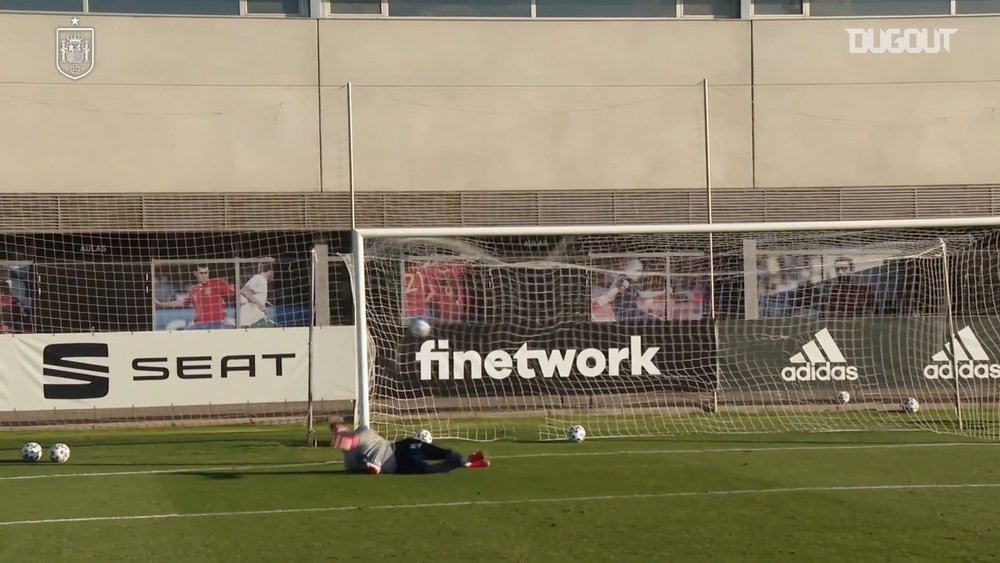 Spain U21s are preparing for Monday's quarter-final with Croatia. DUGOUT