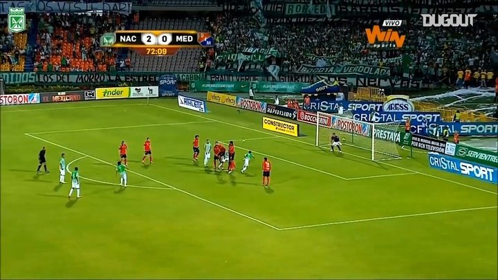 VIDEO: Sherman Cárdenas free-kick goal in the Clásico Paisa