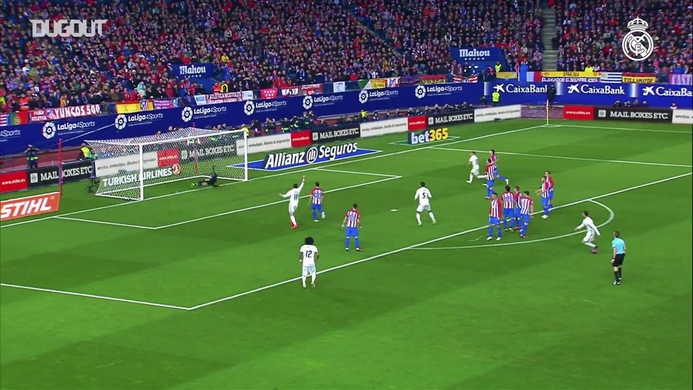 Le triplé de Cristiano Ronaldo contre l'Atlético Madrid. Dugout