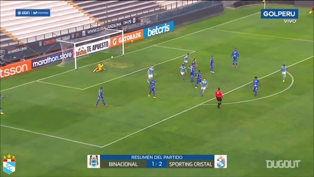 Sporting Cristal won 1-2 at Binacional in the Peruvian league. DUGOUT
